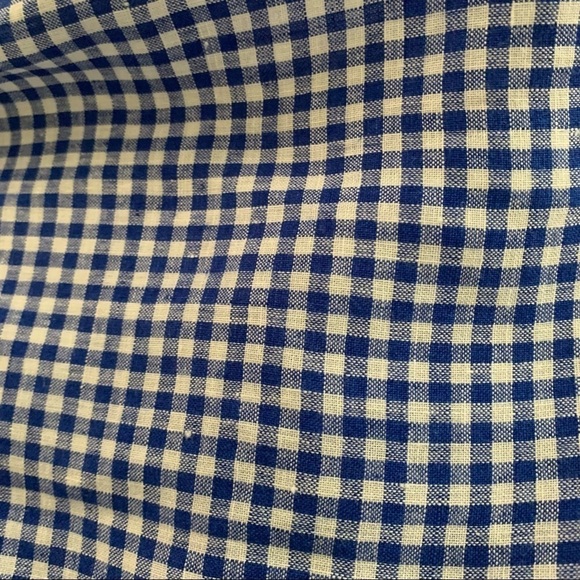 Uniqlo Checkered blue and white linen shirt size S - Picture 5 of 6